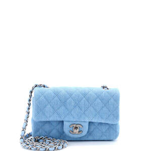 Chanel Mini Classic Single Flap Bag Quilted Denim